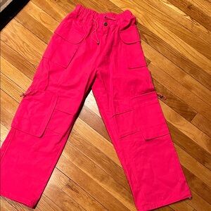 Kids Pink Cargo Pants